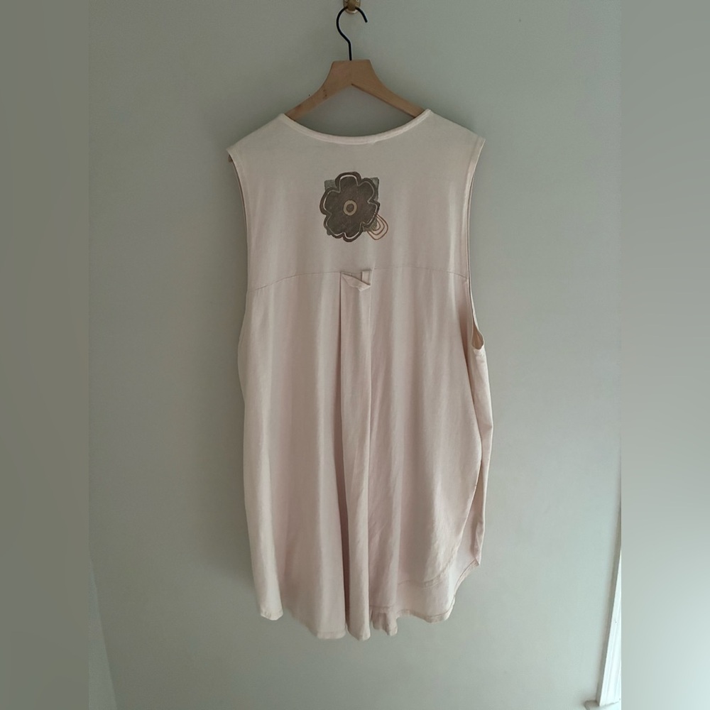 90s Blue Fish Grunge‎ Lagenlook Vest Dress Art to Wear (Flawed) - Picture 9 of 10